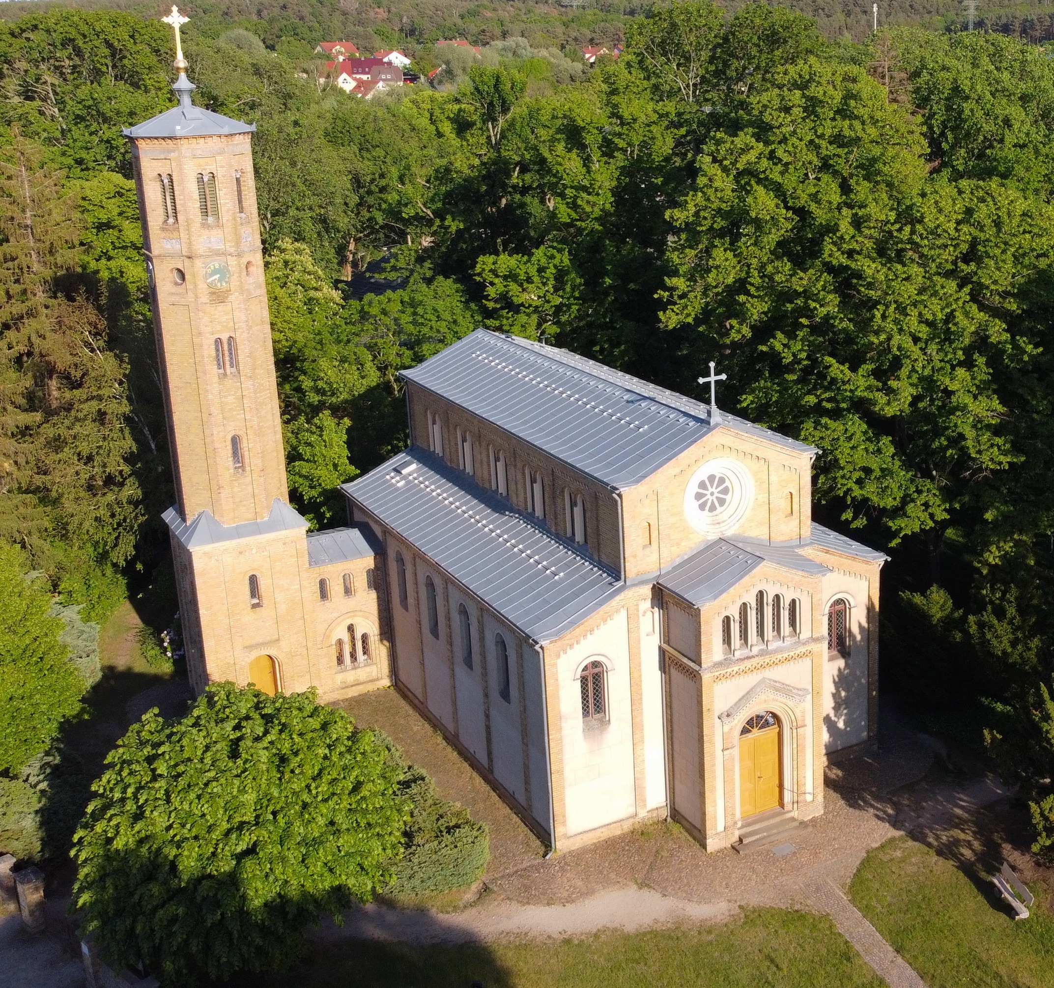 Luftaufnahme Kirche Caputh